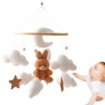 Baby Bed Mobile Wind Chime Rattle Toy, Baby Crib Mobile, Baby Cot Mobile Hanging Decor Rotating Toys, Cartoon Nursery Bassinet Soft Toy for Kids, Girls, Children - Image 9