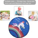 Crawling Mat for Baby Play Round Storage Bag, DOTBUY Non-Slip Cotton Nursery Outing Sleeping Play Rugs Kid Child Folding Toy Floor Mat for Boy Girl (150cm,zoo) - Image 6