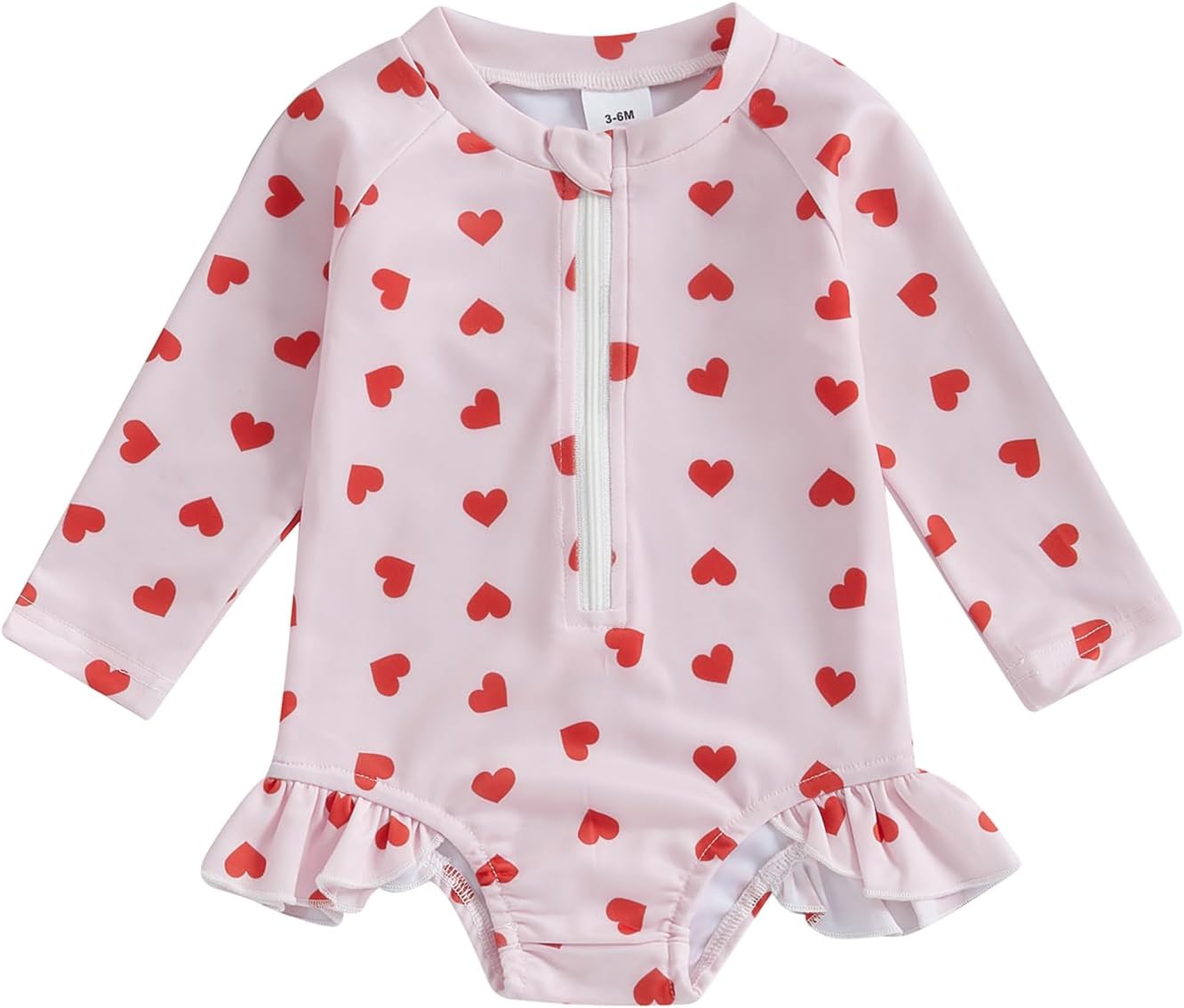 61oorZU6pXL._AC_SL1500_.jpg MAHUAOYIXI Toddler Baby Girl One Piece Swimsuit Long Sleeve Swim Rash Guard Ruffles Bathing Suit Floral Print Zip Up Sunsuits Swim Romper Jumpsuit Swimwear Beachwear - Image 1