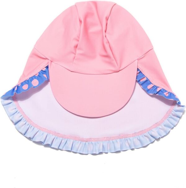 BONVERANO Infant and Baby Girl Swimsuits/Rashguard One Piece UPF 50+ Sun Protection Ruffle Zipper with Sun Cap. - Image 3