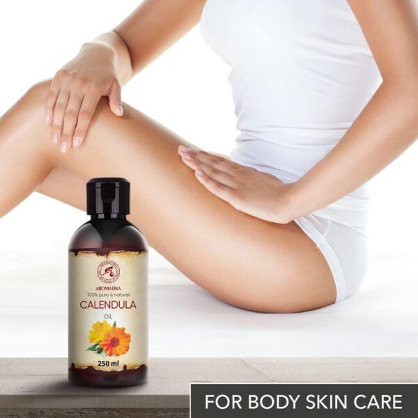 Calendula Oil 250ml - 100% Pure & Natural Calendula Oils - Marigold Oil - Benefits for Skin - Hair - Face - Body - Image 5