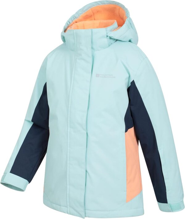 Mountain Warehouse Honey Kids Ski Jacket - Snowproof, Fleece Lined Snow Coat with Hood - Boys and Girls Winter Warm Skiing, Snowboarding & Outdoors - Image 4