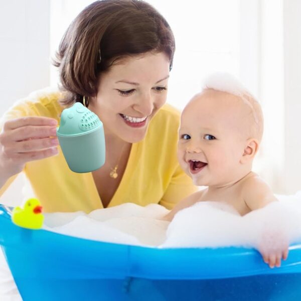 Kongou Shampoo Rinse Cup, Bath Jug For Baby Washing, Cute Cartoon Shampoo Cup, Lovely Washing Baby Hair Rinse Cup Rinser Shower Sprinkler Spoon Bathroom Accessories - Image 3
