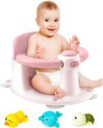 Baby Bath Seat, Infant/Toddler Sit Up Bathtub Seat for Baby 6-12-24 Months, Baby Bath Essentials Chair, Great Baby Shower Gifts for Newborn and New Mothers