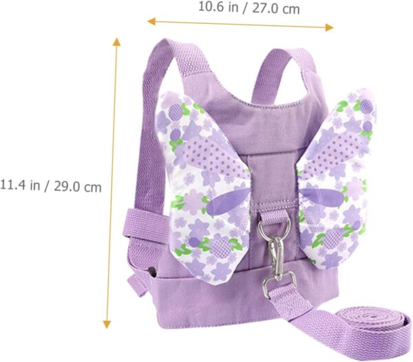 SECFOU Boys and Girls Safety Harness Set Toddler Backpack Leash Wrist Straps Baby Leash for Outdoor Use Adorable Cartoon Style Prevents Loss - Image 3