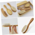 IWOWHERO 3-in-1 Baby Hair Care Wool Brush Wooden Comb Scalp Gentle Hair Brush Comb Set for Newborns - Image 9
