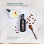 ORGANIC Almond Oil Vegan + Cold-Pressed - 100% Pure & Natural - 200ml Glass Bottle - Skin Care Rich in Vitamins for Soft Skin, Hair Care & Healthy Nails - Natural Cosmetics by Satin Naturel - Image 3