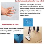 GGoty Large Area Rug Coral Velvet Baby Play Mat,Thick Children Study Kitchen Nursery Carpet Crawling Mat for Baby Non-slip Yoga Mat (180 * 200 * 2cm,Blue) - Image 3