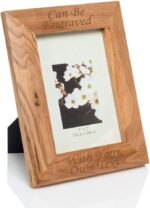 Personalised 5"x7" Oak Photo Frame With Stand- Laser Engraved with Your Custom Text