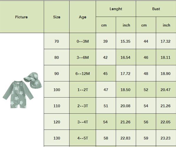 Springcmy Toddler Baby Boys Swimsuit One Piece Long Sleeve Rash Guard Zipper Bathing Suit Swimwear with Hat Sun Protection Beachwear - Image 6