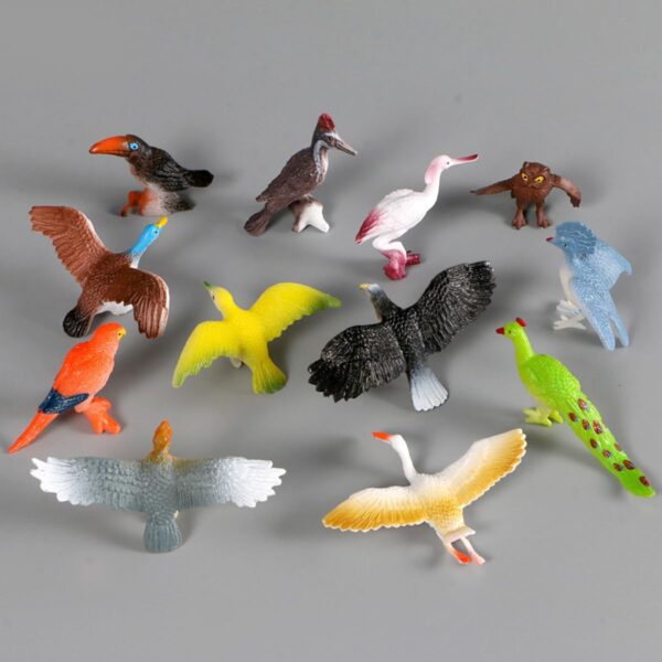 WANGCL 12 pcs Mini Bird Figurines Miniature Birds Playset Kids Educational Toys for Fairy Garden Home Decor - Image 6