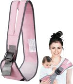 HINATAA Baby Carrier, Soft Anti-Slip Baby Sling for Newborn, Portable Cross-Body Baby Sling Adjustable Split Shoulder Straps, Baby Carrier for 5-36 Months Baby (Pink)