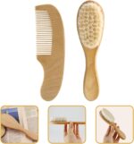 TOYANDONA 5 Sets Wool Brush Set Baby kit Toddler Suit Infant Hair Brush Baby Massage Scalp Brush Baby Hair Care Brush Baby Wool Brush Natural Wooden Comb Shampoo Comb Hair Comb Newborn Beech - Image 7