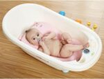 Cute Pink Pig Baby Bath Tub Seat Safety Floating Newborn Infant Bathing Bed Pillow Pad Cushion (Pink Pig Without Hook) - Image 2