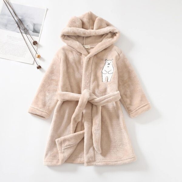 Toddler Kids Baby Boys Girls Bathrobes Hooded Warm Flannel Night-Robes Sleepwear Cute Warm Pajamas Robes Pyjamas Set For Girls 12‐13 Girls Age 8 Clothes - Image 2