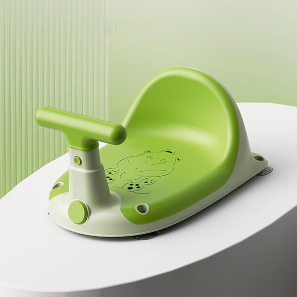 Baby Bath Seat, Non-Slip Children Shower Stool, Creative Motorcycle-Shaped Design, Safe & Sturdy Baby Bathtub Chair 14.57x10.71x8.11 Inches Ideal for Bathroom Use - Image 9