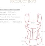 SONARIN Premium Convertible Baby Carrier with Storage Bag,Sunscreen Hood,Ergonomic,for Newborn to Toddler(0-48 Months),Head Support,Maximum Load 20kg,Front Facing Baby Carrier(Blue) - Image 6