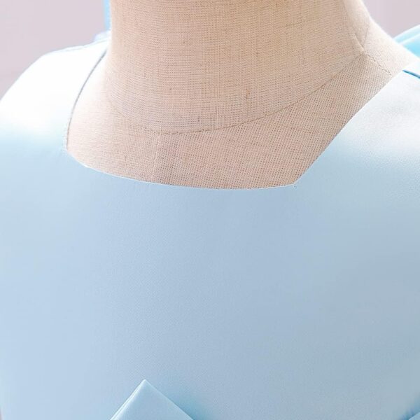 IMEKIS Kid Baby Flower Girl Dress Princess Satin Bowknot Tutu Wedding Birthday Party Christening Gown Toddler Formal Pageant Ball Gown - Image 6