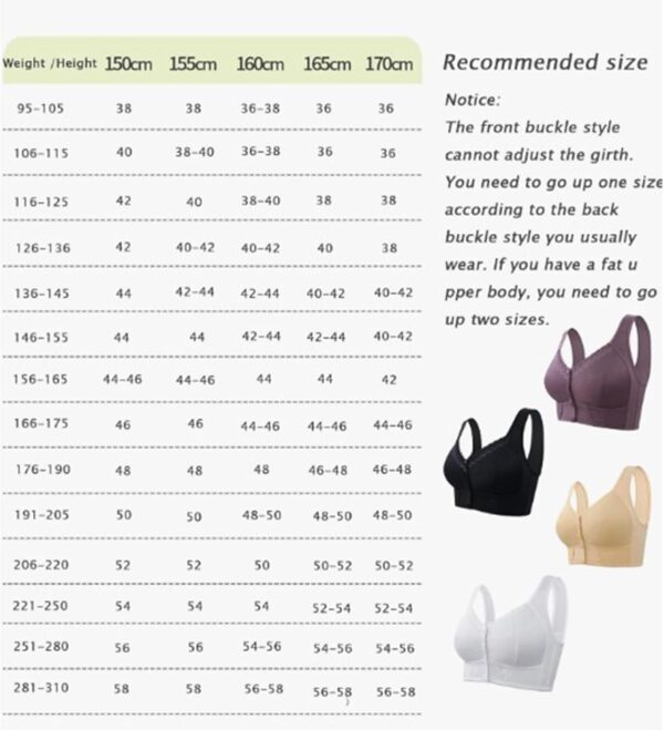 Front Fastening Bras for Women UK Fashion Sports Underwear Maternity 36Dd Cotton Non Wired Bras for Large Busts High Impact Sexy Push Up Printed Lingerie Without Steel Ring Front Closure Comfortable - Image 5