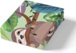 Tropical Leaves Duvet Cover Kids Cartoon Sloth Bedding Set Nursery Cute Animal Bedding & Linen for Boys Girls Children Teens Funny Sloths Bedspread Cover Double Size With 2 Pillow Case - Image 3