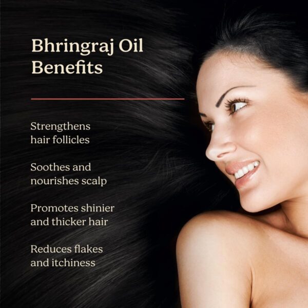 Life & Pursuits Bhringraj Hair Growth Oil 100 ml, Natural Ayurveda Scalp Therapy For Men & Women| Rosemary, Amla, Hibiscus, Tea Tree & Coconut| Reduces Itchiness & Dryness| Nourishes Damaged Hair - Image 3