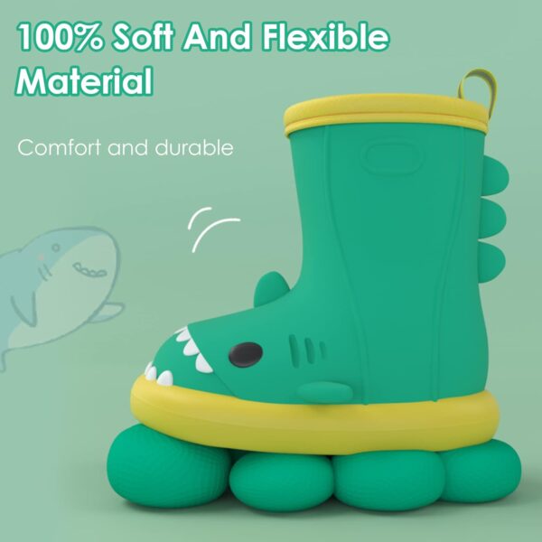 SEAUR - Toddler Rain Boots Kids Wellington Boots Girls Wellies Cute Patterns Boys Wellies EVA Non-Slip Waterproof Baby Outdoor Shoes - Image 4