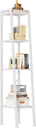 SogesHome Shelving Units Shelving Utility Shelves Metal Shelves Storage Display Rack Bookcase Home Shelf Storage Unit Standing Shelves 4 Tiers White 35.5 * 30 * 147cm,SH-LXH-TJ30W - Image 8