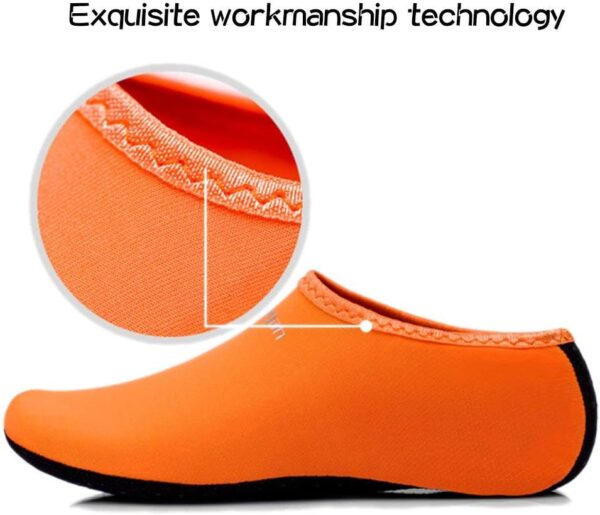 JIASUQI Kids, Womens Mens Classic Barefoot Water Sports Skin Shoes Aqua Socks for Beach Swim Surf Yoga Exercise - Image 4