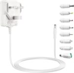 Tonton 5V Power Supply 2A 1A, 10W AC Adapter with 8 DC Plugs for Led Strip Light, Baby Monitor, Baby Swing, Digital Picture Frame, CCTV cameras, Android TV Box, Tablet, Bluetooth Speaker, 2M