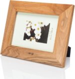 Personalised 5"x7" Oak Photo Frame With Stand- Laser Engraved with Your Custom Text - Image 2
