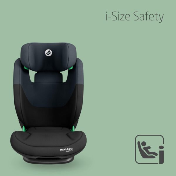 Maxi-Cosi RodiFix S i-Size, High Back Booster Seat, 3.5-12 Years (100-150 cm), Child Car Seat, 3 Recline Positions, Adjustable Height/Width, G-Cell Side Impact Protection, AirProtect, Tonal Black - Image 2