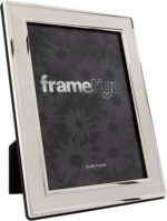 Frametigo Silver Plated Plain Satin Photo Frame - Fits Photo Size 4"x6" (10x15cm)