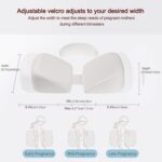 GOENDR Pregnancy Pillows for Sleeping, Upgraded Memory Foam Maternity Pillow for Pregnant Women, Pregnancy Wedge Pillow with Removable, Washable Cover, Support for Belly, Back, HIPS (White) - Image 6