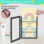 Kids Art Frame Picture Frame - A3 Kids Artwork Display Frame Front Opening 34X46 cm, Black Family Photo Frame for Wall, for Bedroom, Living Room Decor - Image 7