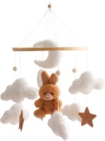 Baby Bed Mobile Wind Chime Rattle Toy, Baby Crib Mobile, Baby Cot Mobile Hanging Decor Rotating Toys, Cartoon Nursery Bassinet Soft Toy for Kids, Girls, Children - Image 7