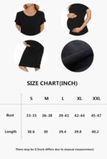 Smallshow Women's Short Sleeve Maternity Dress Ruched Pregnancy Clothes - Image 4