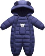 Snowsuit Pram Baby Boy Jacket Snowsuit Toddler Boys Windproof Hooded Jumpsuit Warm Baby Romper Coat Thick Girls Outdoor Kids Boys Coat&Jacket Show Pants Kids