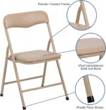 Flash Furniture Mindy Kids 5-Piece Folding Square Table and Chairs Set for Daycare and Classrooms, Children's Activity Table and Chairs Set, Tan - Image 5