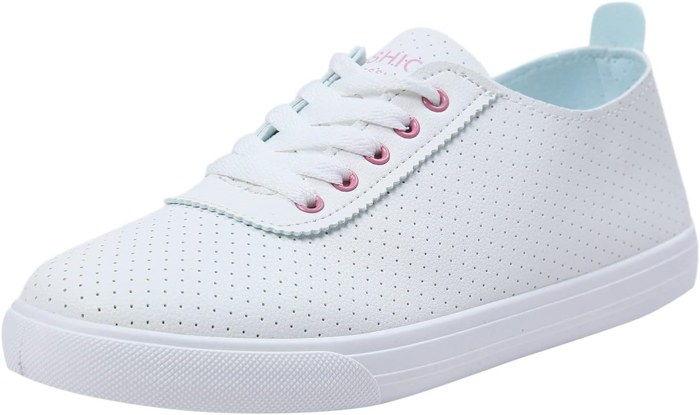 61xGPlEp1GL._AC_SL1500_.jpg Women Casual Shoes New Pattern Spring and Summer Fashion Lace Up Flat Casual Comfortable Non Slip Shoes Women's Sneakers Walking Shoes Girls Casual Shoes - Image 1