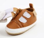 Baby Girls Boys Sneakers Toddler PU Leather First Walking Shoes Anti-Slip Infant Newborn Prewalker Sneakers for 0-18 Months with Sock - Image 3