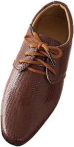 Toddler British Style Leather Shoes for 1-12 Years Baby Boys Formal Perform Shoes Casual School Party Dress Shoes (Brown, 5.5-6Years)