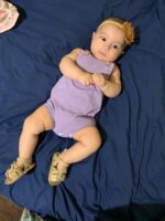 Zoputey Baby Girl Romper Solid Colour Sleeveless with Pocket Design for Infant Baby Girl - Image 2