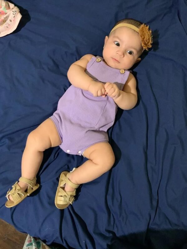 Zoputey Baby Girl Romper Solid Colour Sleeveless with Pocket Design for Infant Baby Girl - Image 2