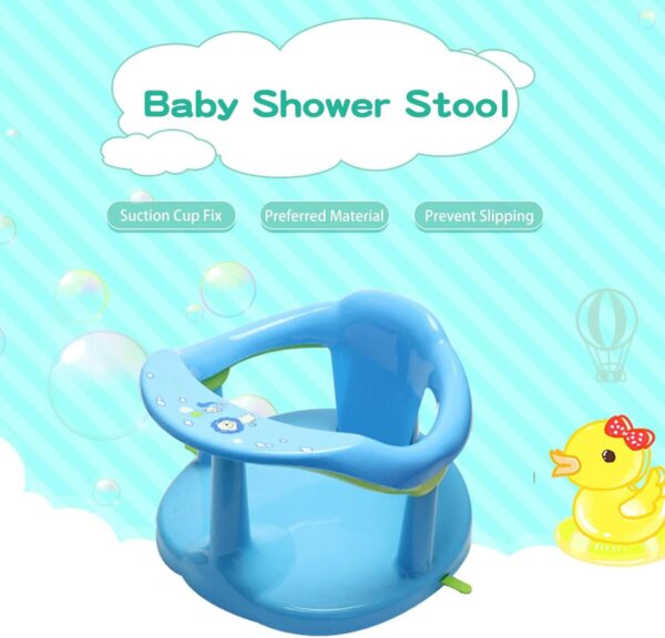 Lesunbak Baby Bath Seat, NewbornInfant Baby Bath Chair, Non-Slip Bath Tub Chair with Suction Cups and Non-Slip Mat, Portable Safety Chair for 6-18 Months Old Babies - Image 5