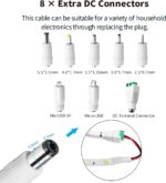 Tonton 5V Power Supply 2A 1A, 10W AC Adapter with 8 DC Plugs for Led Strip Light, Baby Monitor, Baby Swing, Digital Picture Frame, CCTV cameras, Android TV Box, Tablet, Bluetooth Speaker, 2M - Image 6