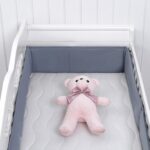 ohfruit Crib Rail Covers 52” Long Panel & 27” Short Panel Protect Your Baby's Crib Prevent Collisions Solid Color Heightened Crib Rail Covers White - Image 5