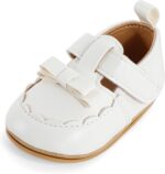 Cheerful Mario Baby Girls Mary Jane Shoes First Walking Shoes Soft PU Leather Cute Bowknot Anti Slip Soft Sole