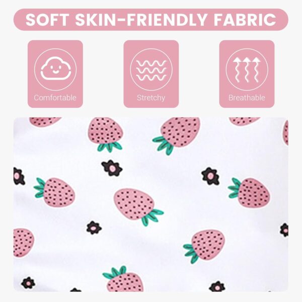 JiAmy 2Pcs Baby Pyjama, Boys Girls Long Sleeve Romper, Slanting Snap Button Snowsuit, Cotton Onesie Jumpsuit for Infant 0-12 Months - Image 3