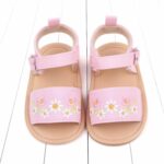 Infant Toddler Boys Girls Sandals Baby Walking Shoes Soft Soled Flower Embroidered Baby Shoes Breathable Sandals Non Slip Summer Casual Sandals - Image 6