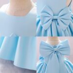IBTOM CASTLE Flower Girls Wedding Dress Kids Pageant Bridesmaid Dress Baby Silky Satin Bowknot Toddler Girl Pirncess Birthday Party Christening Baptism Dress Formal Prom Gown - Image 6
